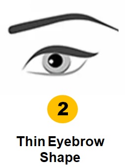 thin eyebrow shape personality traits