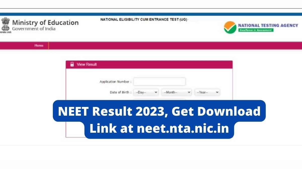 NTA NEET Result 2023 Declared Check Latest Updates On NEET UG Score 