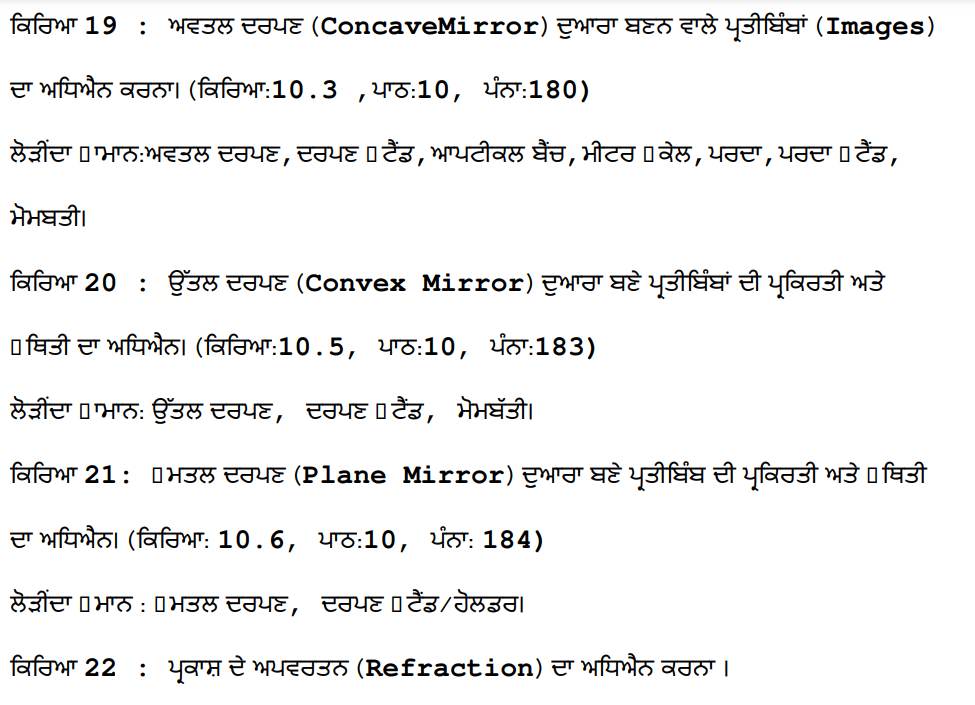 pseb class 10 science syllabus