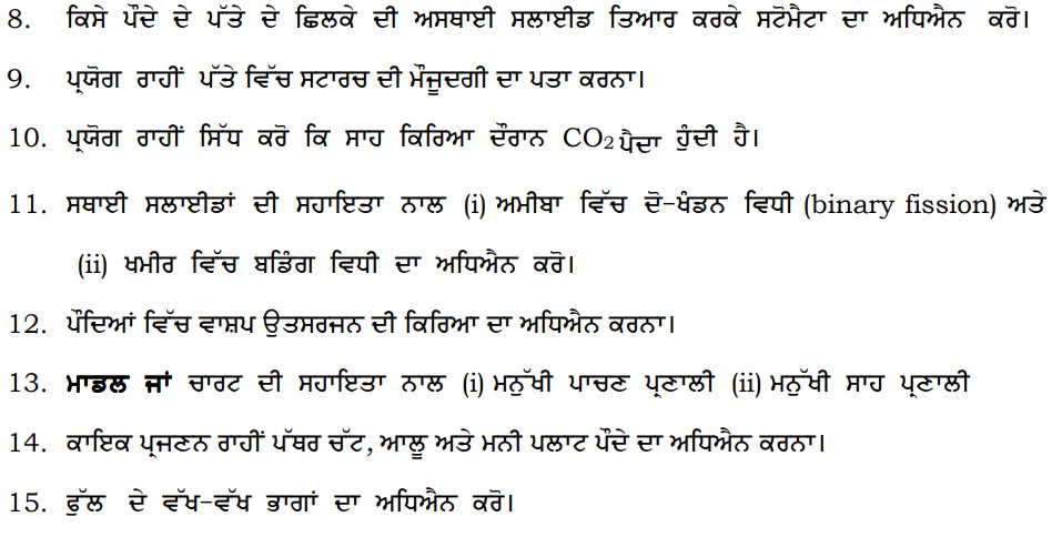 pseb class 10 science syllabus