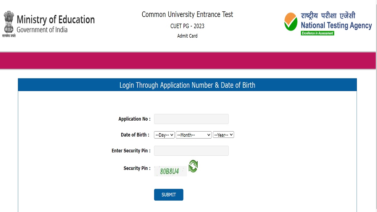 CUET PG 2023 Admit Card June 15 2023