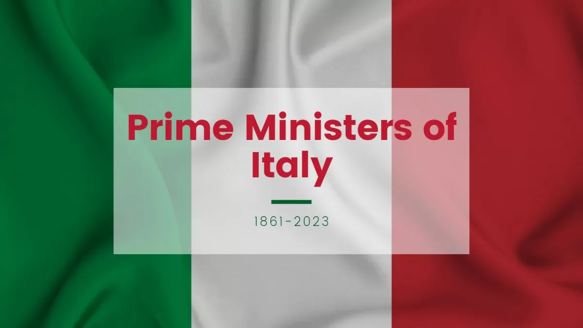 List of all Prime Ministers of Italy (1861-2023)