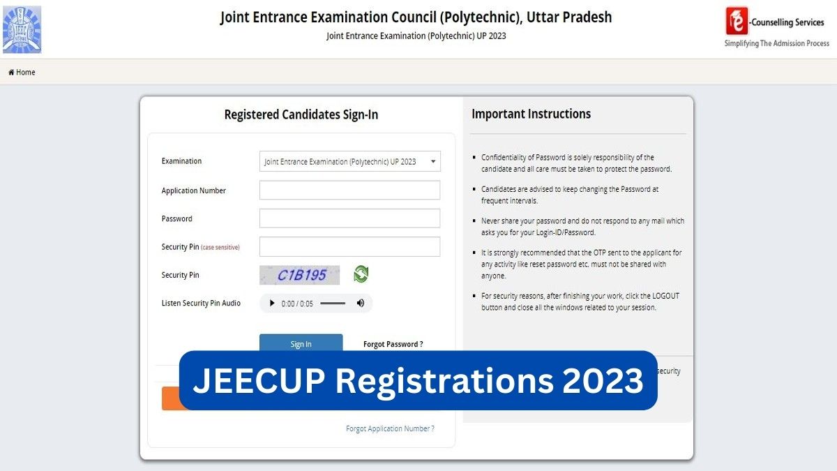 JEECUP 2023 Registrations