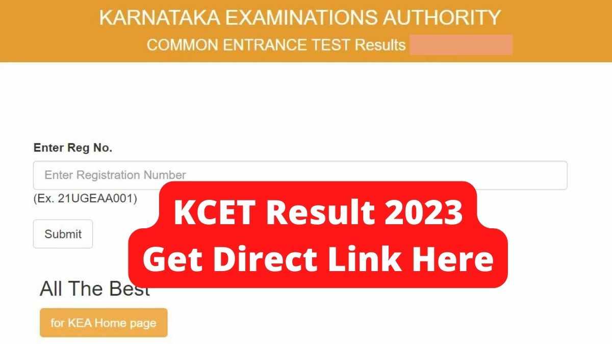 kea.kar.nic.in, 2023 result Out Direct