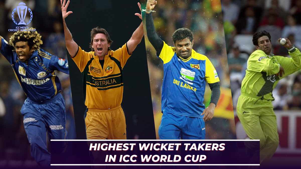 ICC Cricket World Cup Highest Wicket Takers 1 Glenn McGrath, 2 Muthiah Muralidaran, 3 Lasith