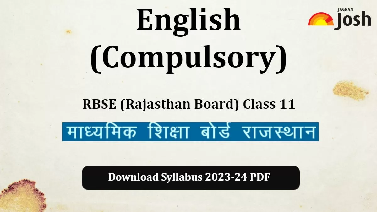 Download RBSE राजस्थान बोर्ड Class 11th English Syllabus 2023-24 PDF