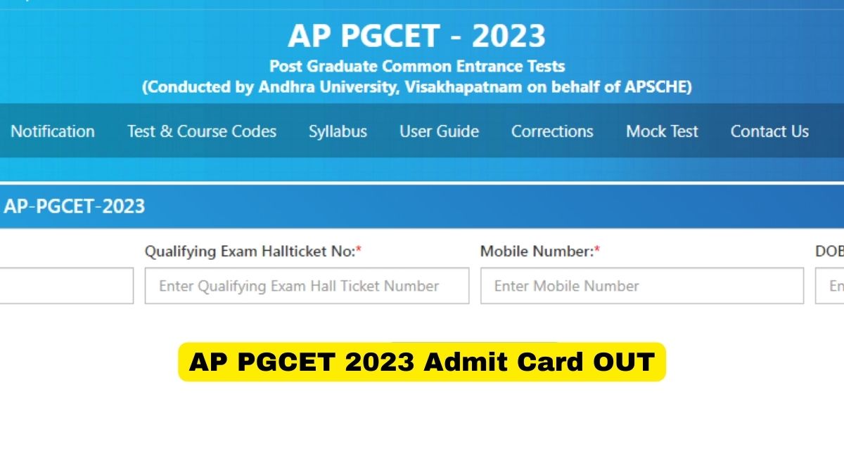 AP PGCET Admit Card 2023 Released, Check Exam Date And Timings Here ...