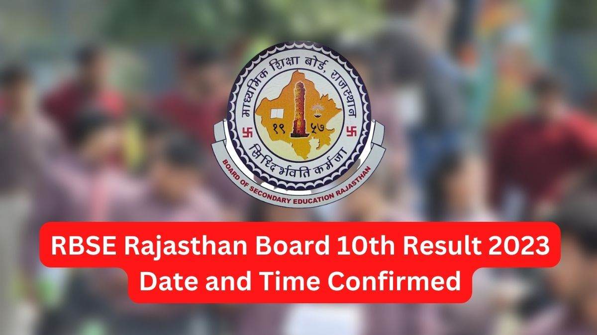 RBSE 10th Result 2023 Rajasthan Board Class 10 Marksheet Download Now