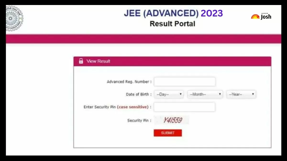  JEE Advanced 2023 Result link @jeeadv.ac.in