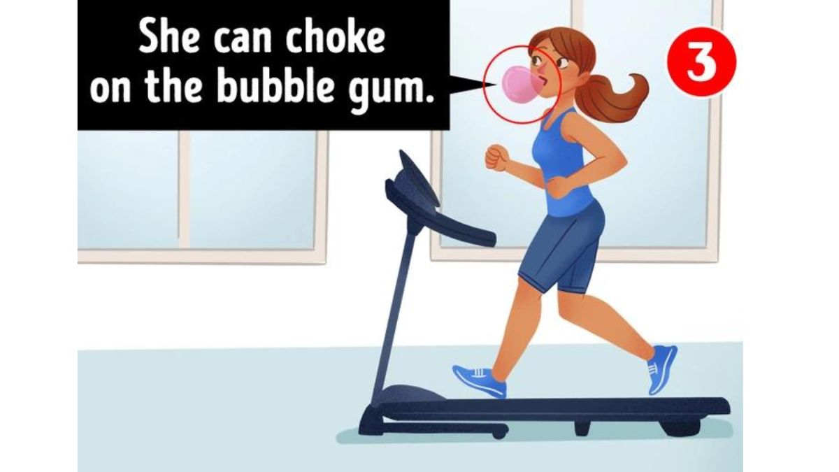 the girl in blue is in danger