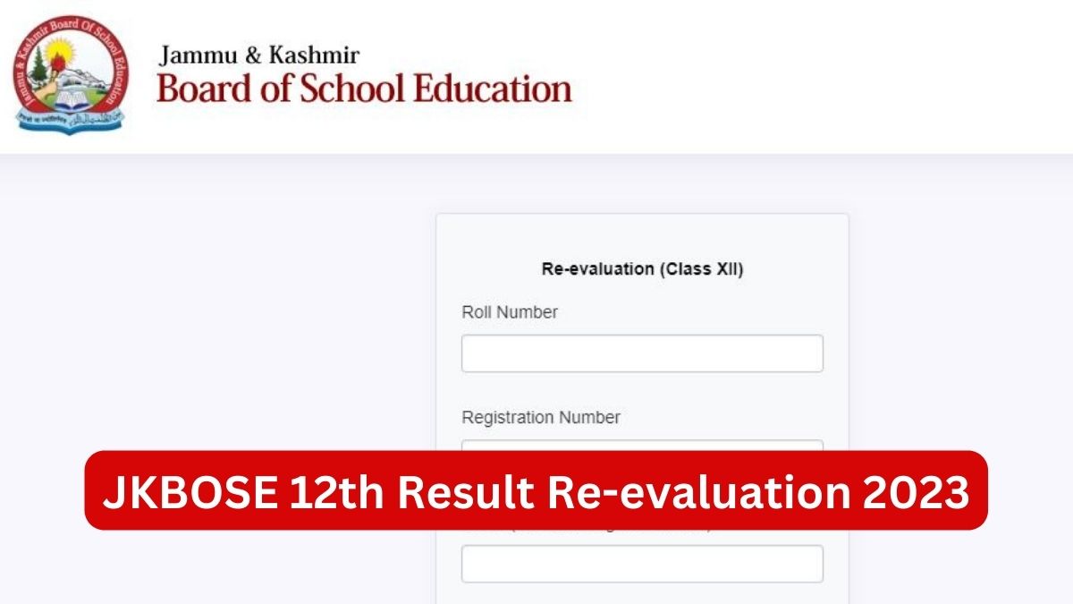 JKBOSE 12th Result 2023 Reevaluation Application Commence Today