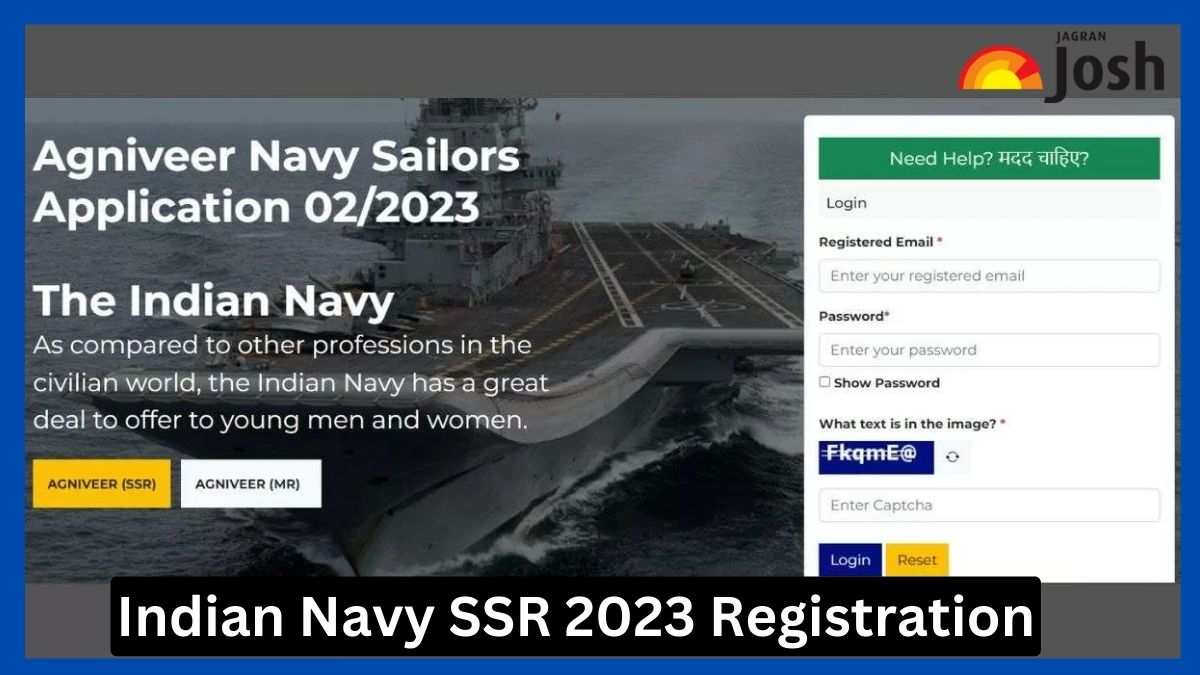 Indian Navy SSR 2023 Registration: भारतीय नौसेना SSR भर्ती के लिए रजिस्ट्रेशन की लास्ट डेट आज, agiveernavy.cdac.in इस लिंक से करें अप्लाई