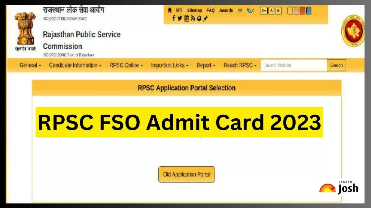 RPSC Food Safety Officer एडमिट कार्ड 2023 डाउनलोड करें