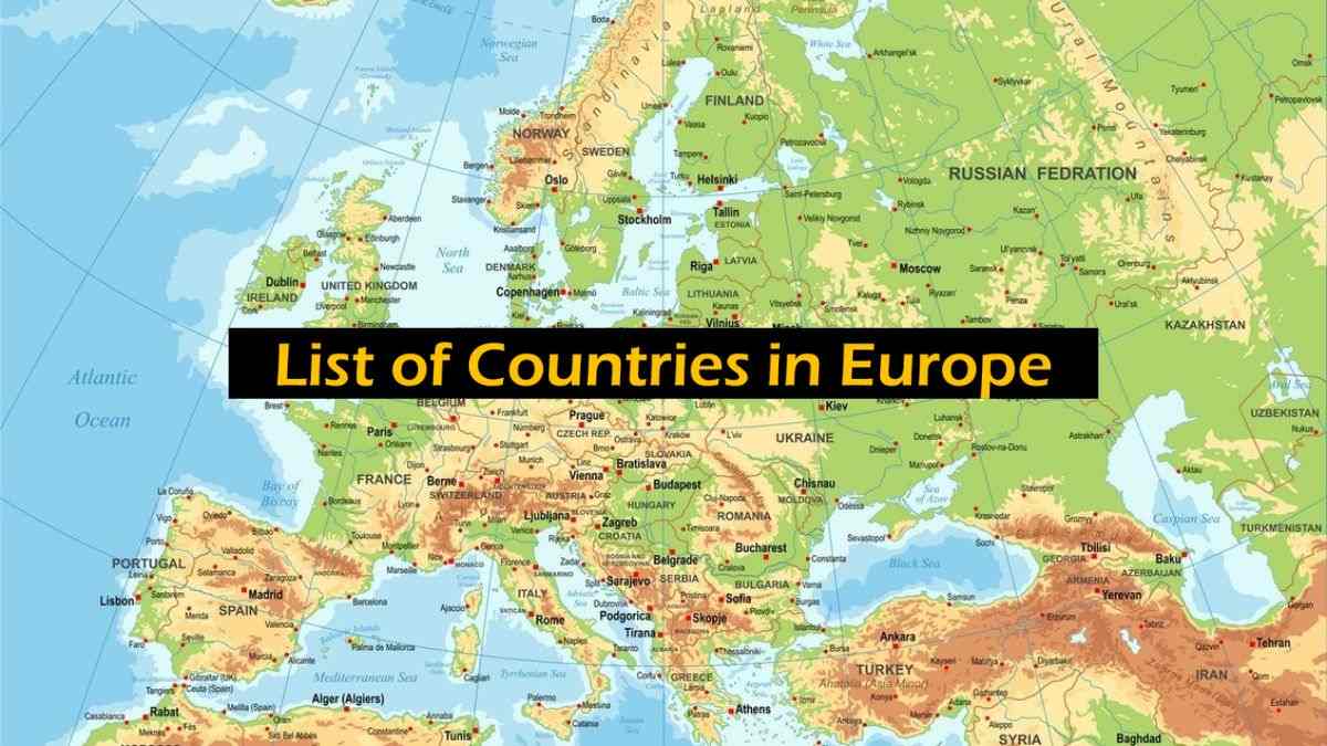 How many countries are there in Europe?
