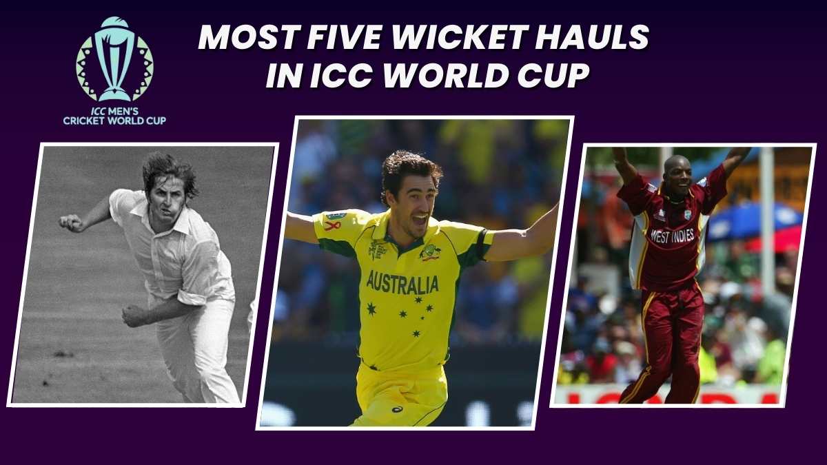 Most Five Wicket Hauls in ICC World Cup 1 Mitchell Starc, 2 Gary