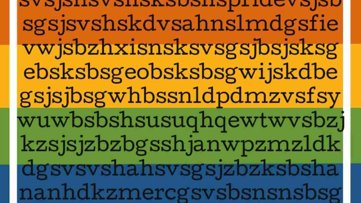 Word Puzzle: Let’s celebrate the pride month with pride! Find the word 'PRIDE' in the word puzzle!