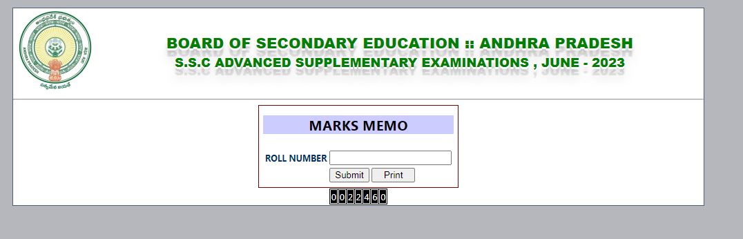 AP SSC Supply Result 2023 Marks Memo