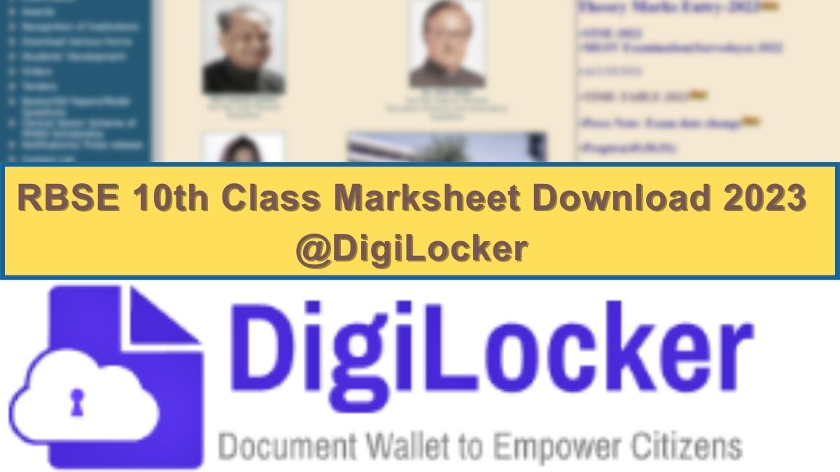 Rajasthan Board 10th Result 2023: How to Download RBSE 10th Marksheet Online via DigiLocker App
