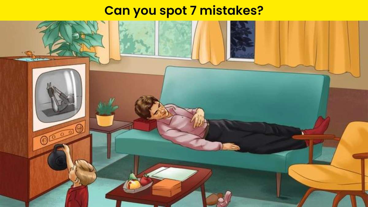 Brain Teaser- Spot 7 mistakes in the picture within 12 seconds!