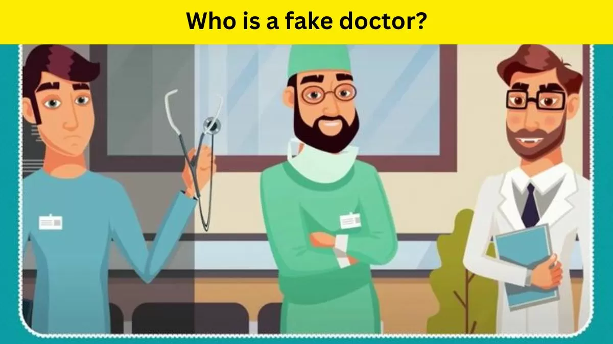 You are fit to be a detective if you can spot the fake doctor at the  hospital within 4 seconds!