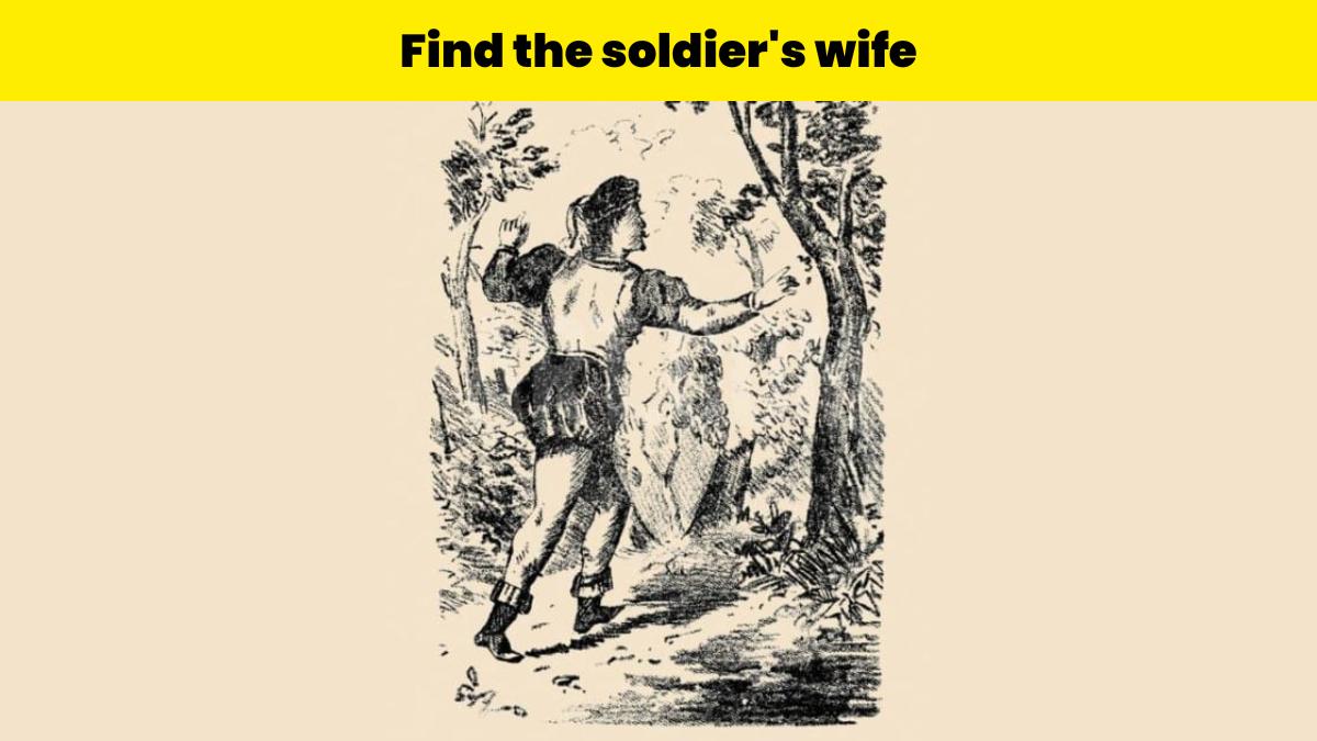 You have high-definition eyes if you can spot the soldier’s wife in the 1800s picture within 8 seconds!
