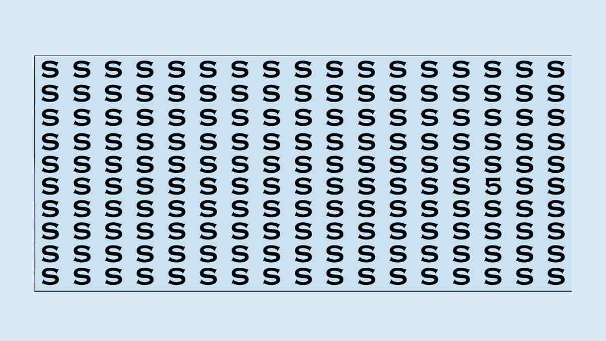 Only 1 Out Of 10 Can Find Number 5 Hidden Among S S In The Picture 13 Only 1 Out Of 10 Can Find Number 5 Hidden Among S S In The Picture 13