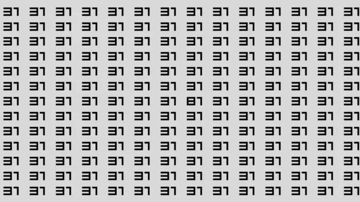 You Have Eagle Eyes If You Can Spot The Number 81 among 31’s in 3 seconds!