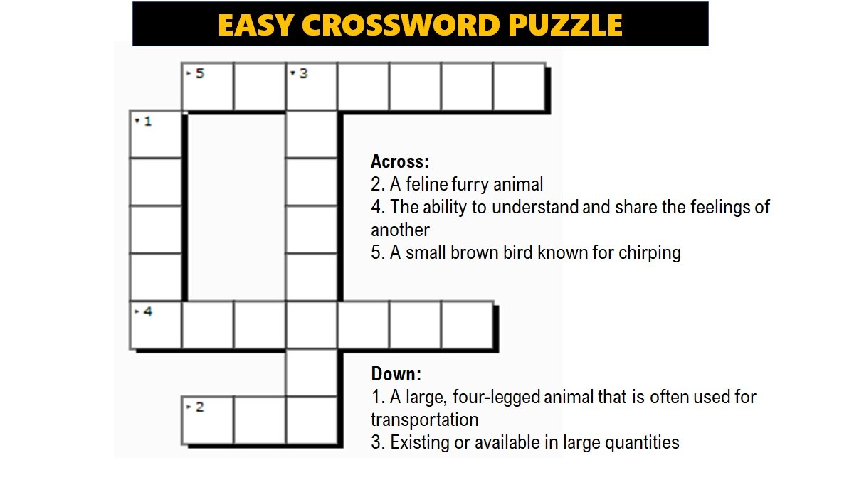 EASTER CROSSWORD PUZZLE