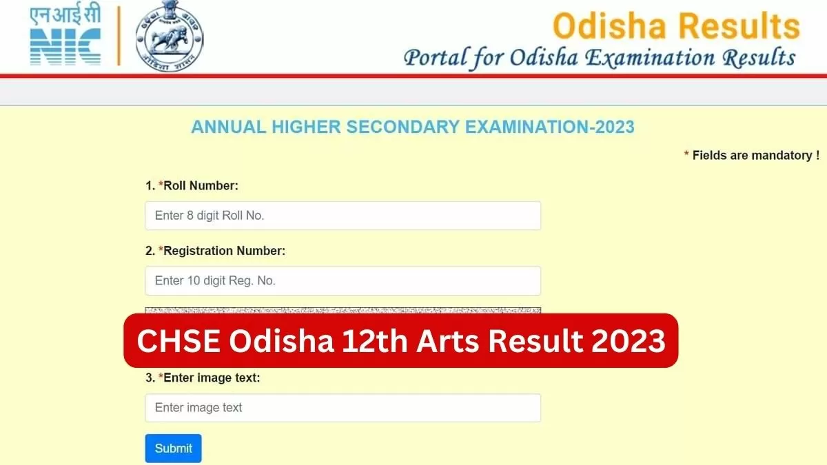 CHSE Odisha 12th Arts Result 2023