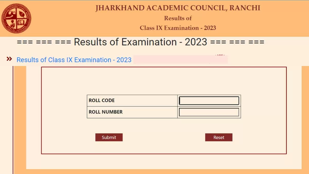 Jharkhand JAC 9th Result 2023 Announced, Download Marksheet at