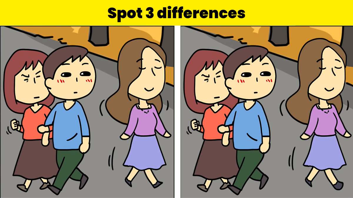 Spot the difference- Spot 3 differences in 11 seconds