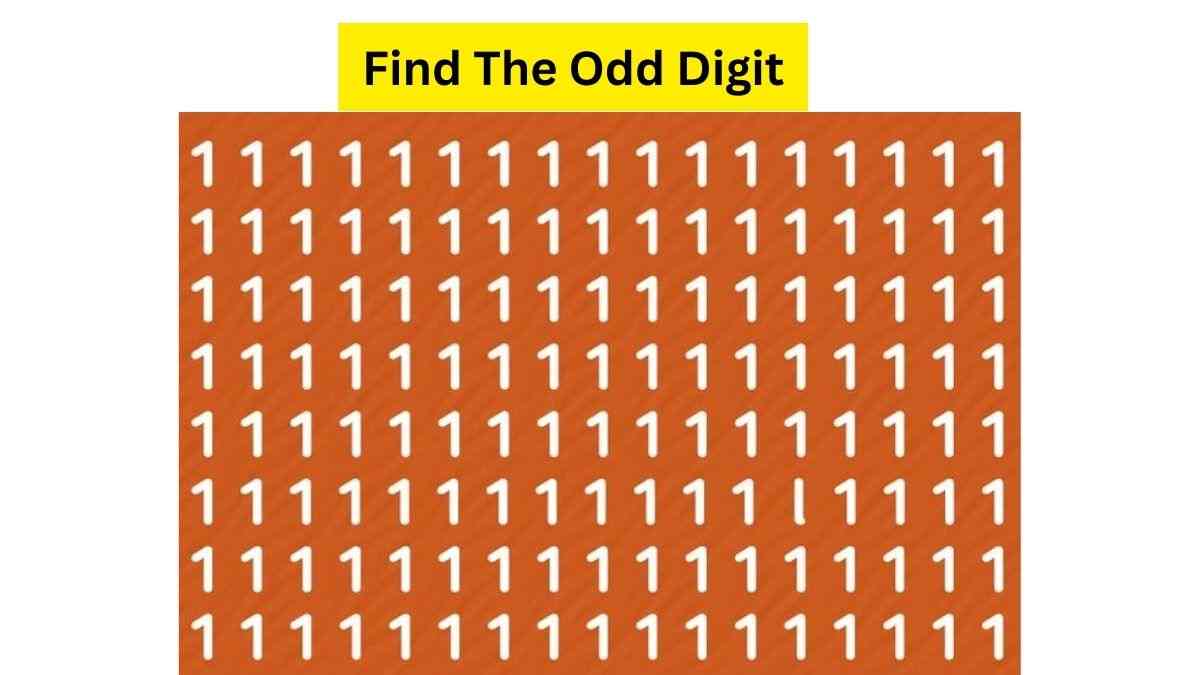 Odd One Out: Only A Record-Holding Genius Can Find The Odd Digit in 3 ...