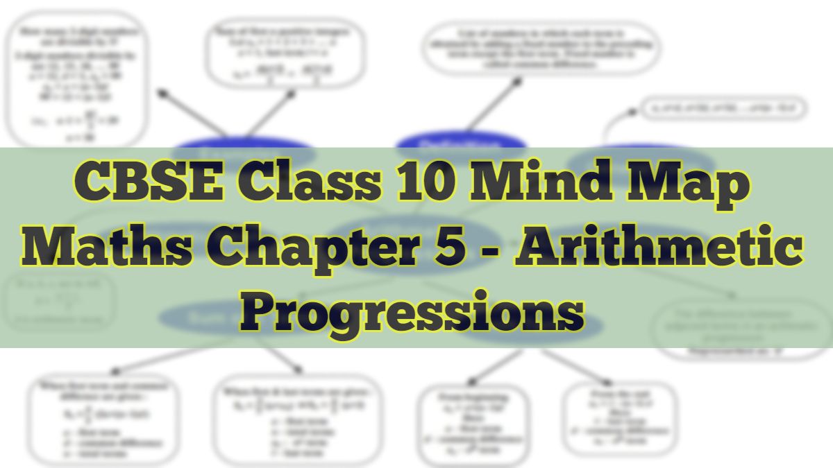 Cbse Class 10 Maths Mind Map Arithmetic Progressions FI 