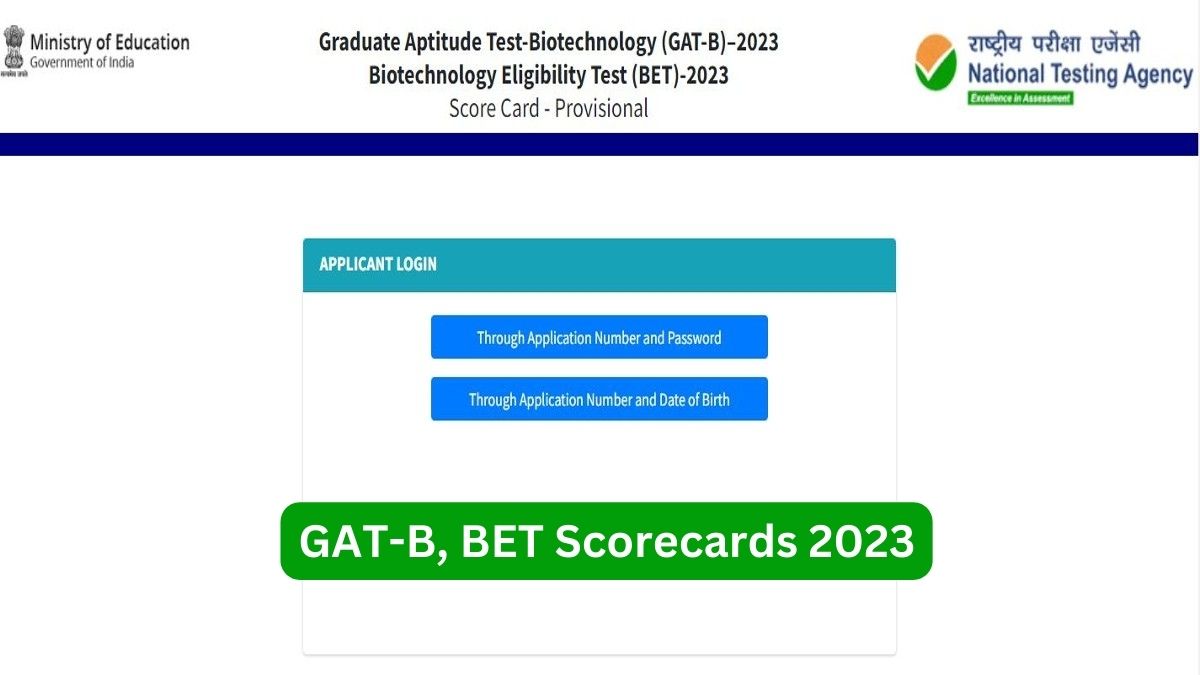 GAT-B, BET Scorecard 2023 Out At Dbt.nta.ac.in, Get Direct Link Here ...