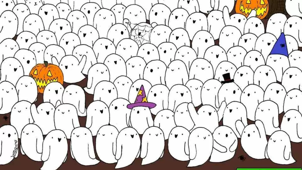 Optical Illusion Challenge- Spot the polar bear among ghosts in 10 seconds