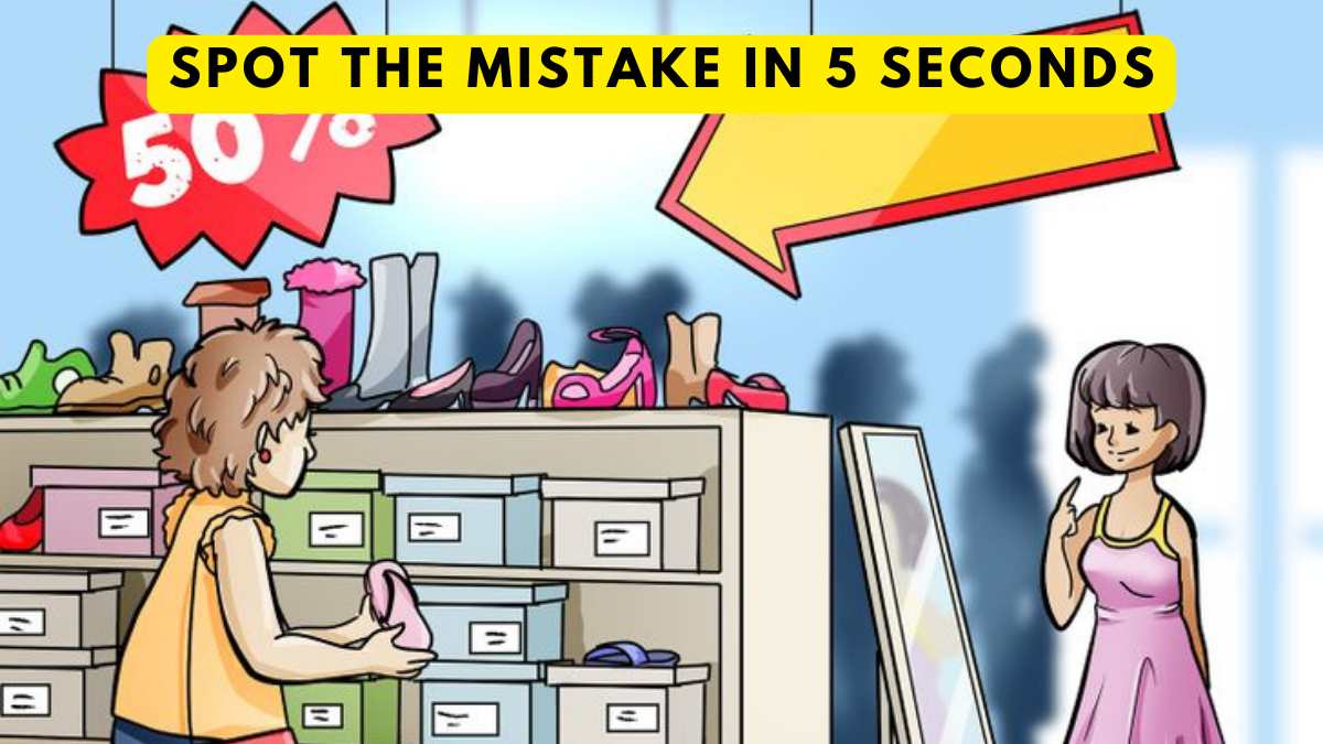 Brain Teaser IQ Test- Spot the mistake at the mall in 5 seconds