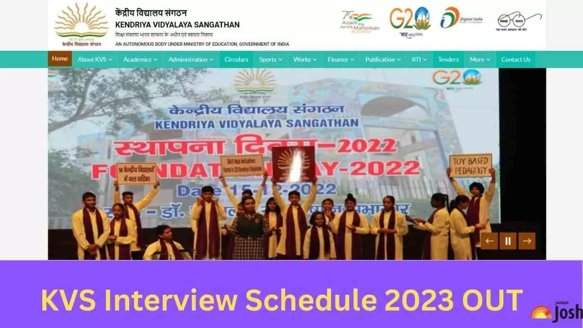 KVS Interview Schedule 2023