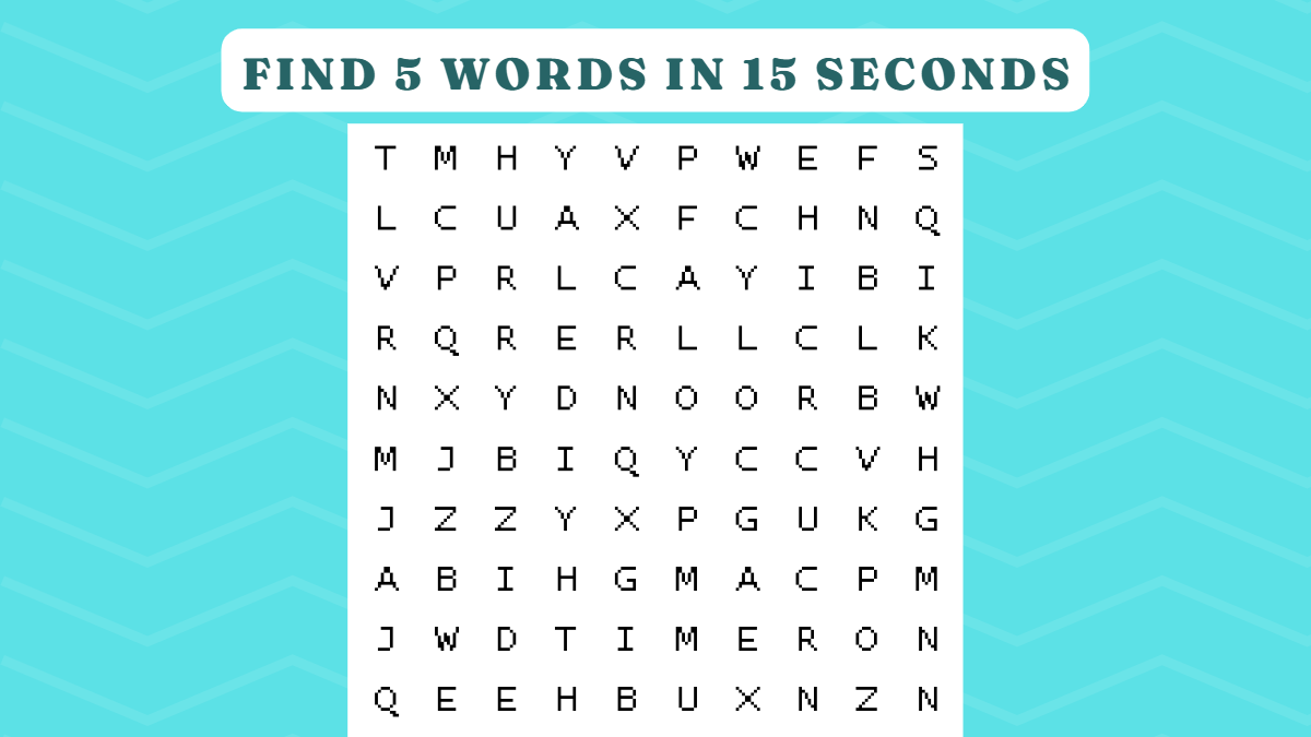 Spot 5 Hidden Words In 15 Seconds