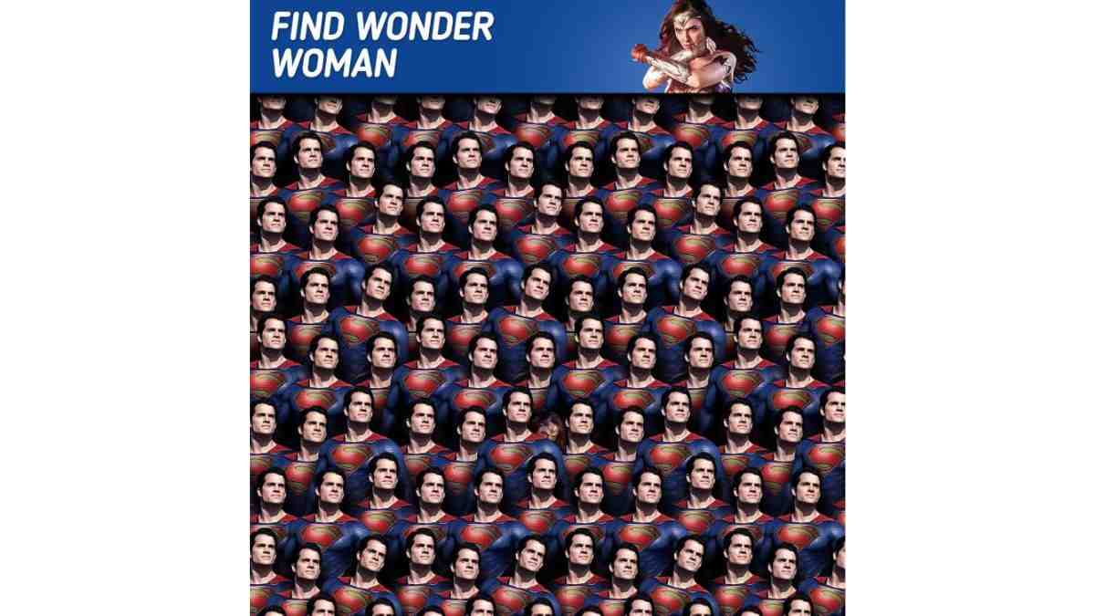 Spot and Find Wonder Woman in this Picture.