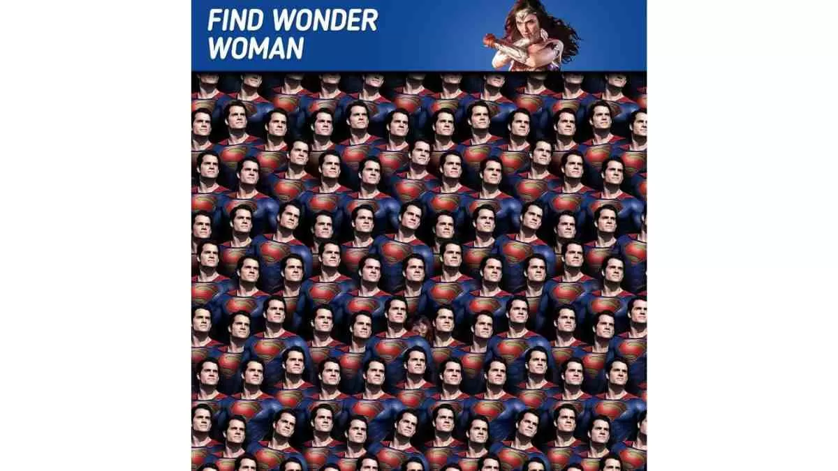 Spot and Find Wonder Woman in this Picture.