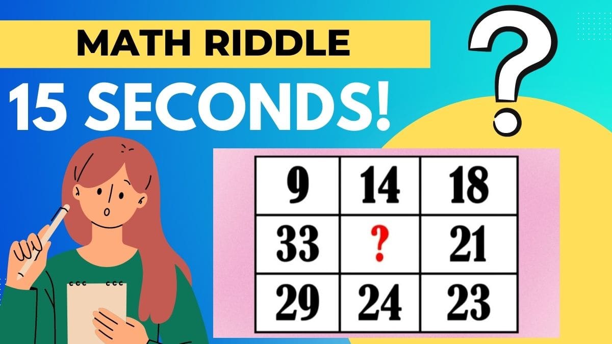 Math Riddles: Can you Solve Math Table Puzzle In 15 Seconds? Test your IQ here!