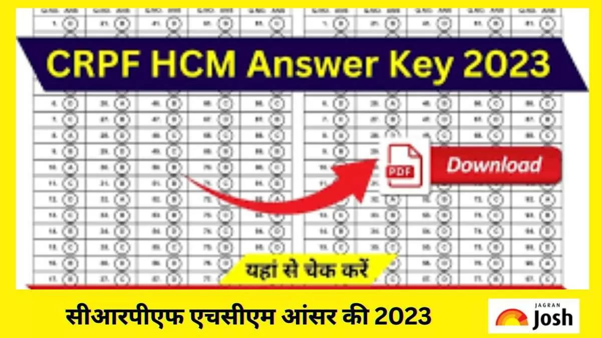 CRPF HCM Answer Key 2023