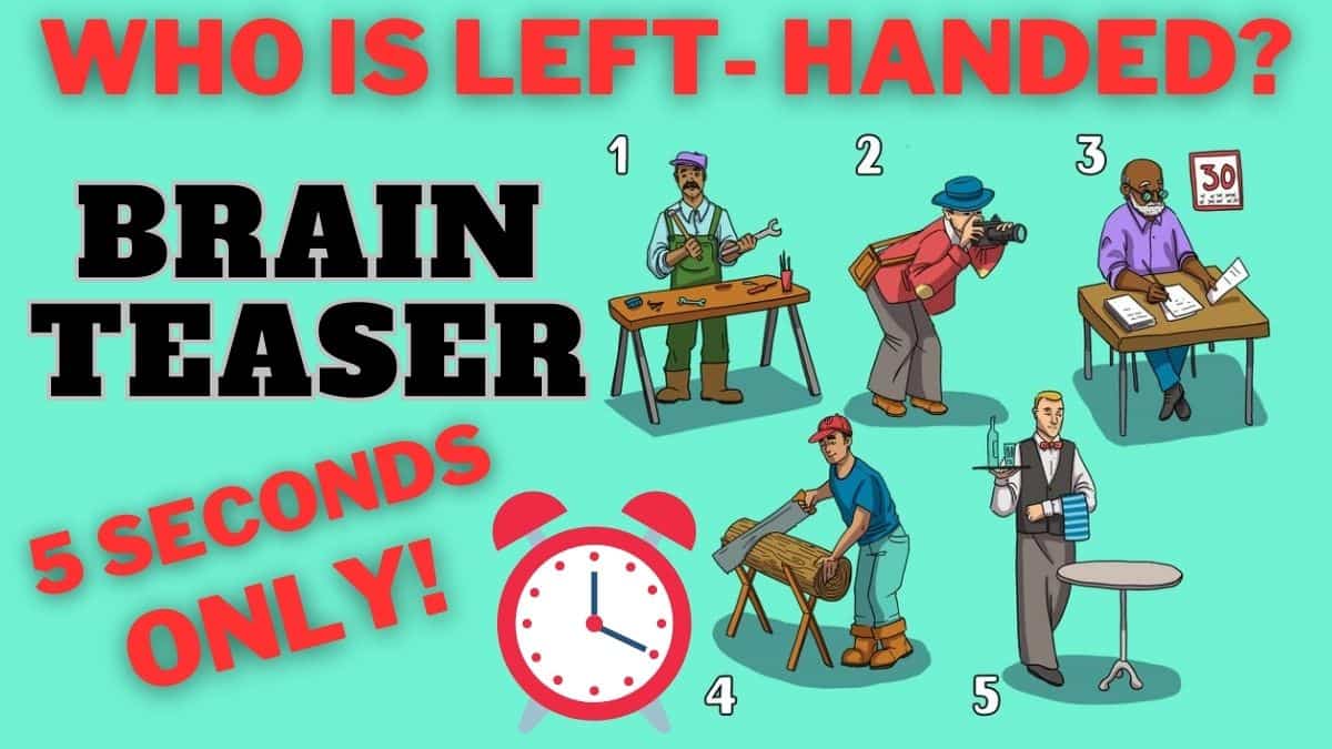 Brain Teaser: Do You Have A High IQ? Can You Spot The Left-Handed Worker In 5 Seconds?