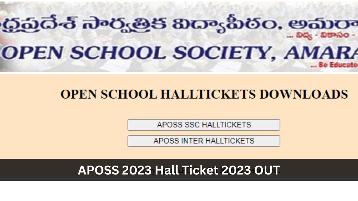 APOSS 2023 Hall Ticket Released