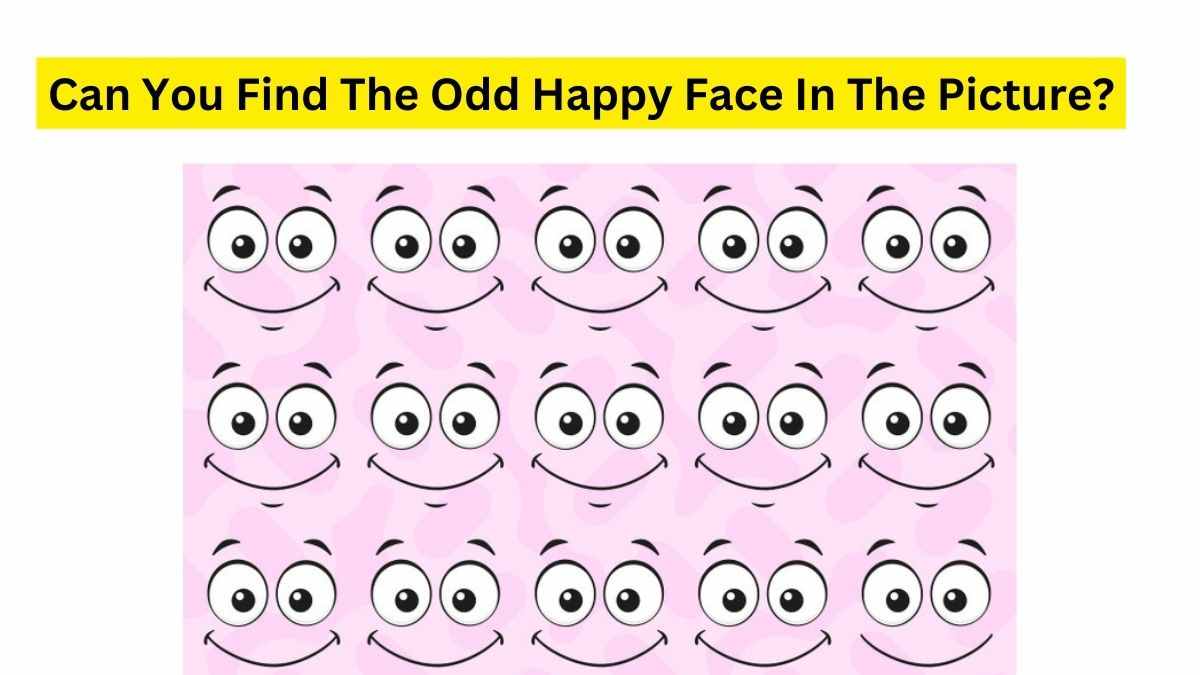 Spot and Find the Odd Happy Face in the Picture