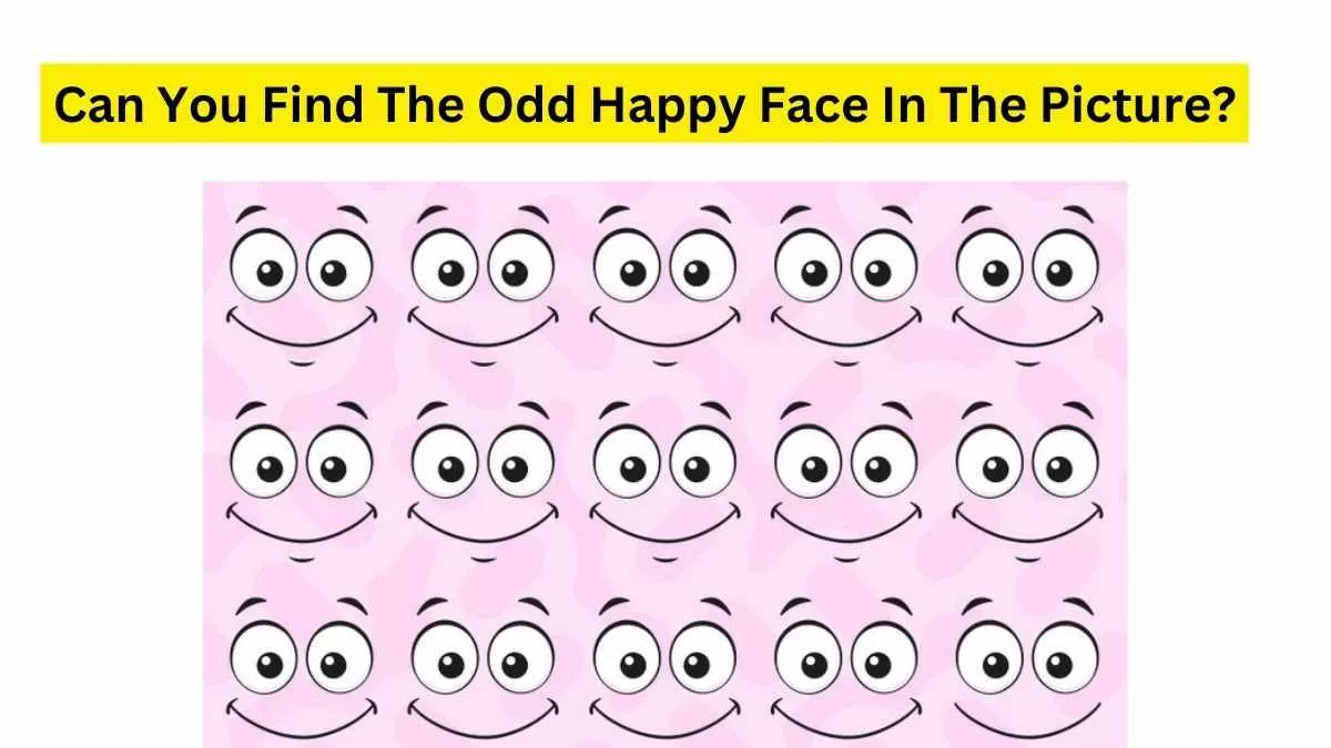 Spot and Find the Odd Happy Face in the Picture