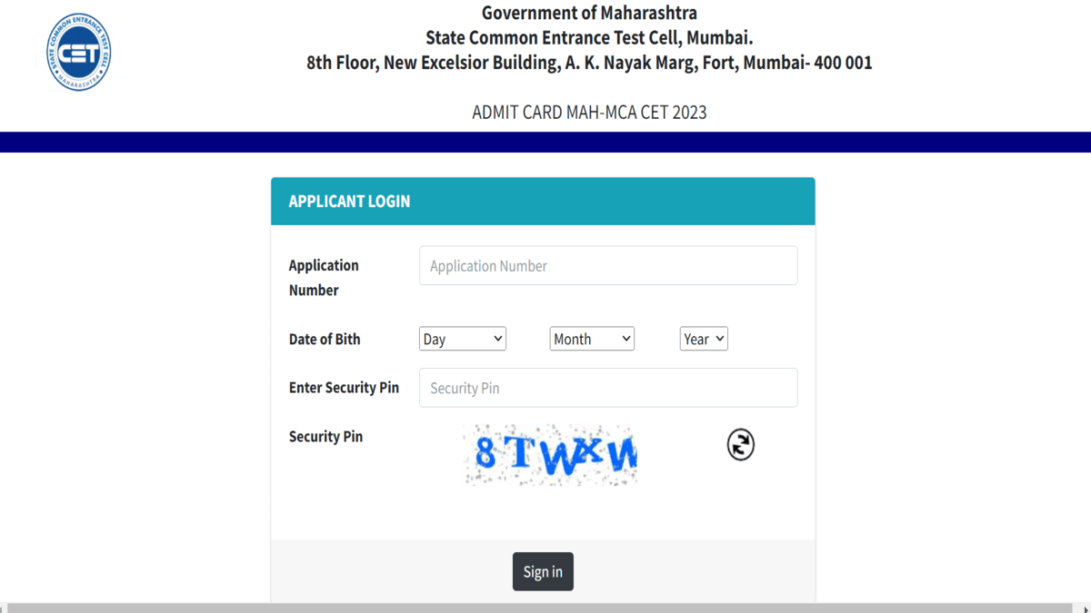 MAH MCA CET Admit Card 2023 Released at cetcell.mahacet.org