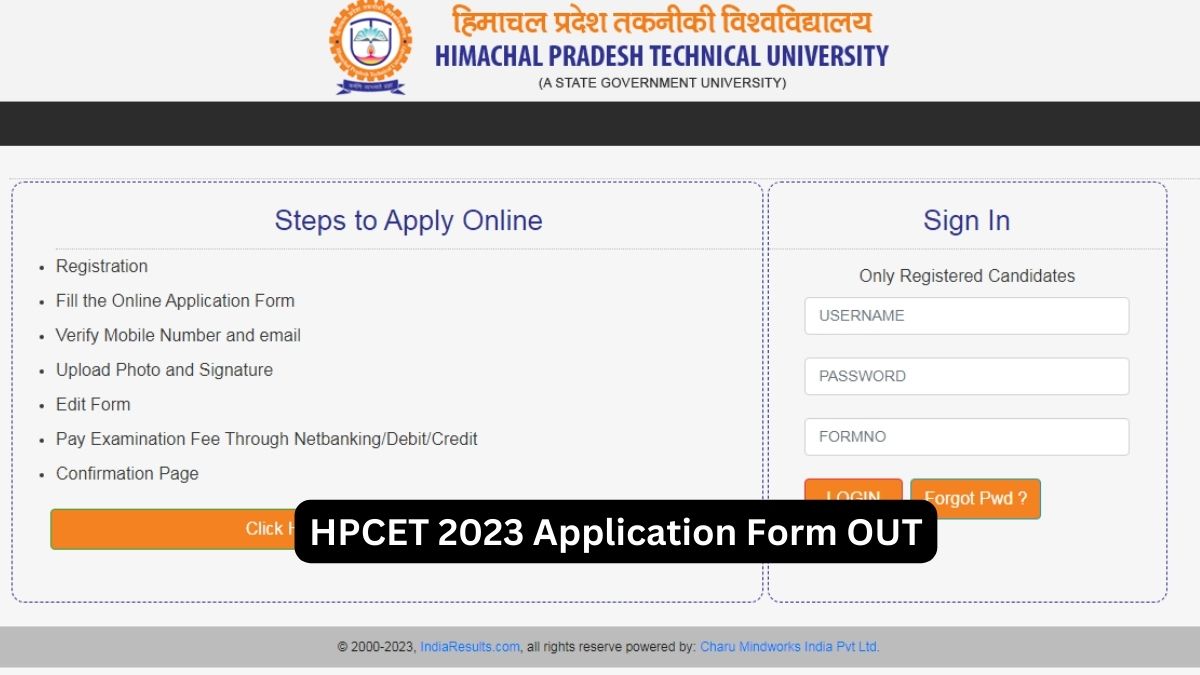 HPCET 2023 Application Form Released