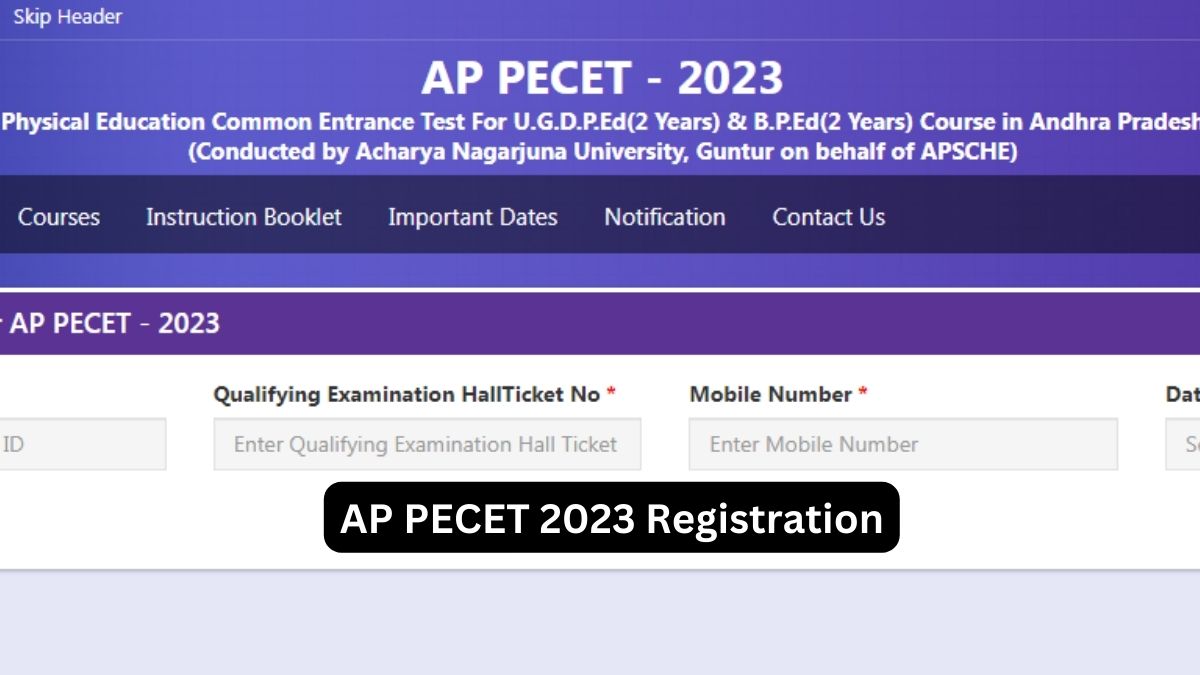 AP PECET 2023 Registration 
