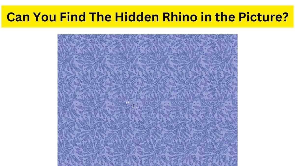 Brain Teaser For Iq Test Its A Challenge Only Out Of Can Find The Rhino Hidden In The